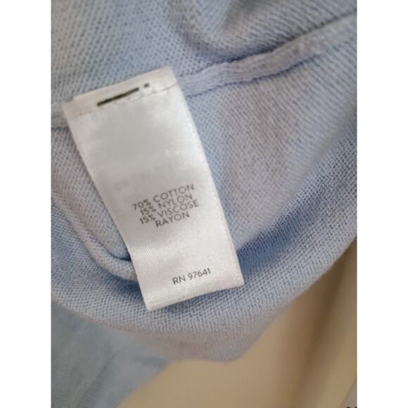 J Jill Sweater Womens Medium Blue Corgi Dog Print Casual Lightweight Pullover - Picture 7 of 8